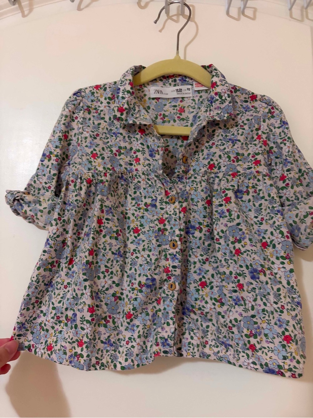 2/$20🍒Zara Floral Button-Front Baby’s Blouse